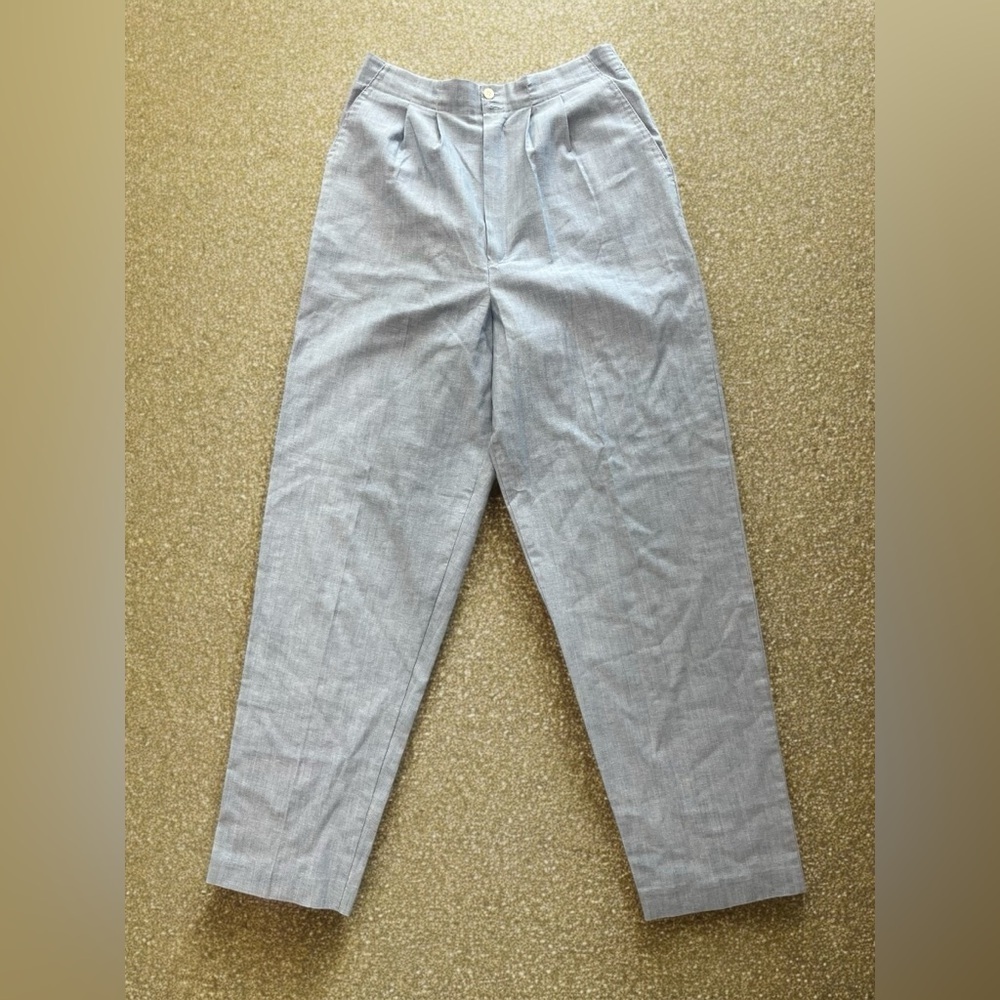 Vintage Chambray 80’s Elastic High Waist Pants - Picture 6 of 8